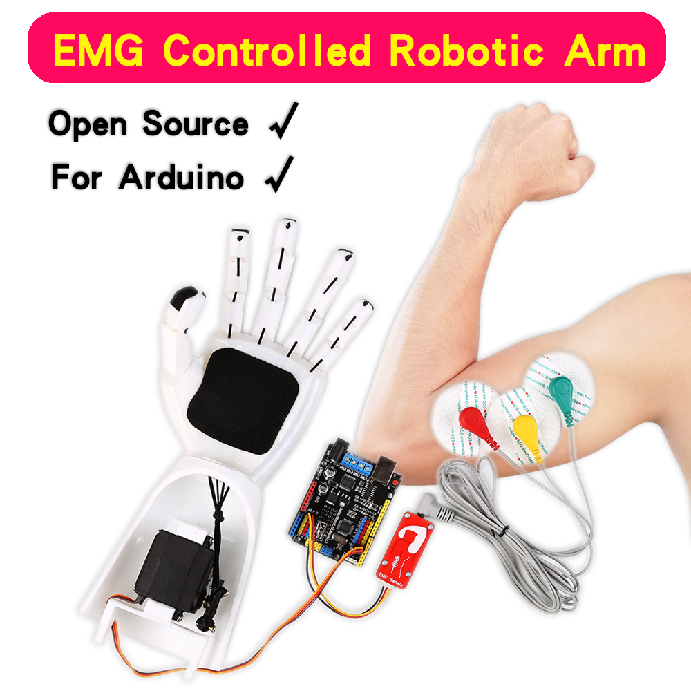 Arduino Robot - Ramię robota z czujnikiem EMG Elektryczny