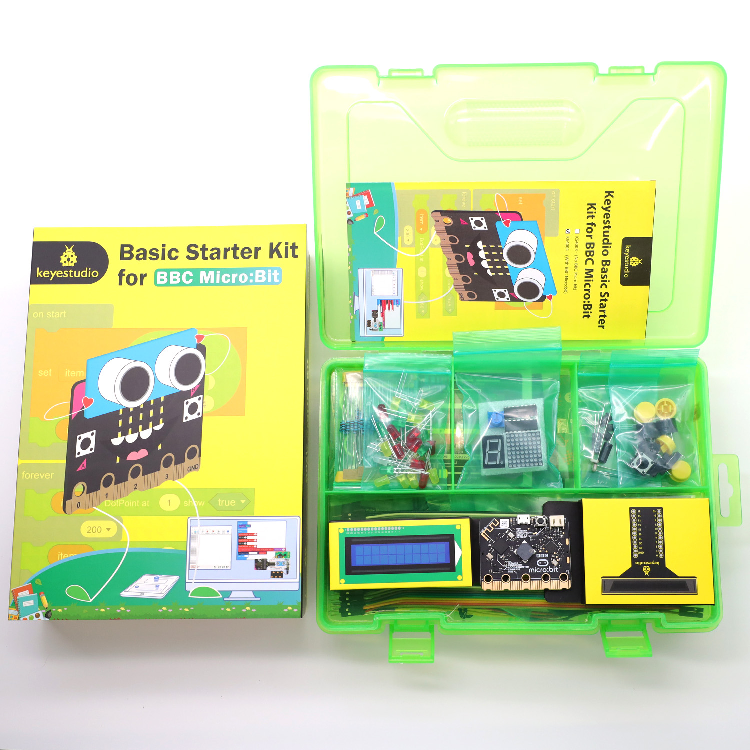 Microbit Robot - KEYESTUDIO Micro:bit V2 podstawowy zestaw startowy