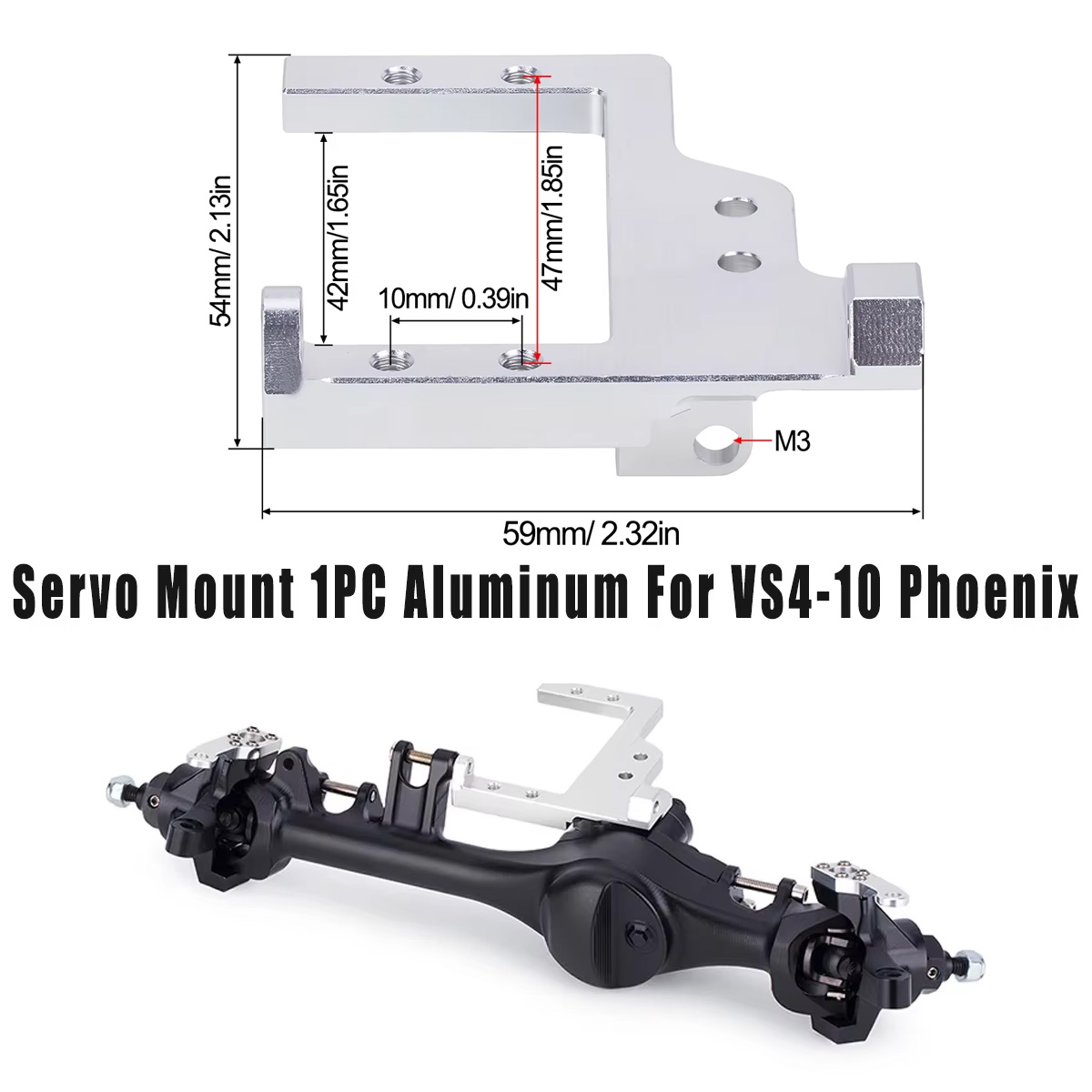 Servo Bracket - 1 szt. aluminiowy uchwyt serwomechanizmu do
