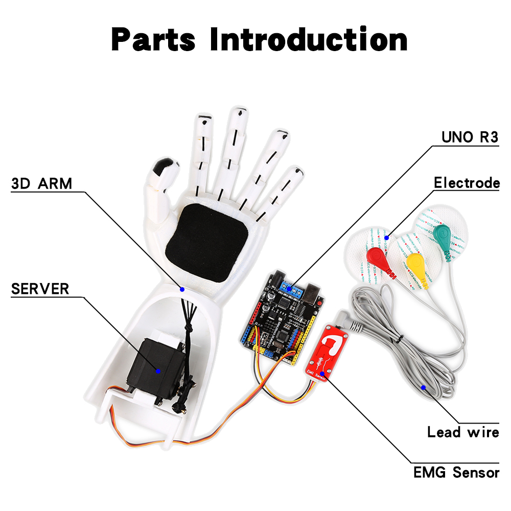 Ramię robota z czujnikiem EMG  – Arduino Robot recenzja i cena