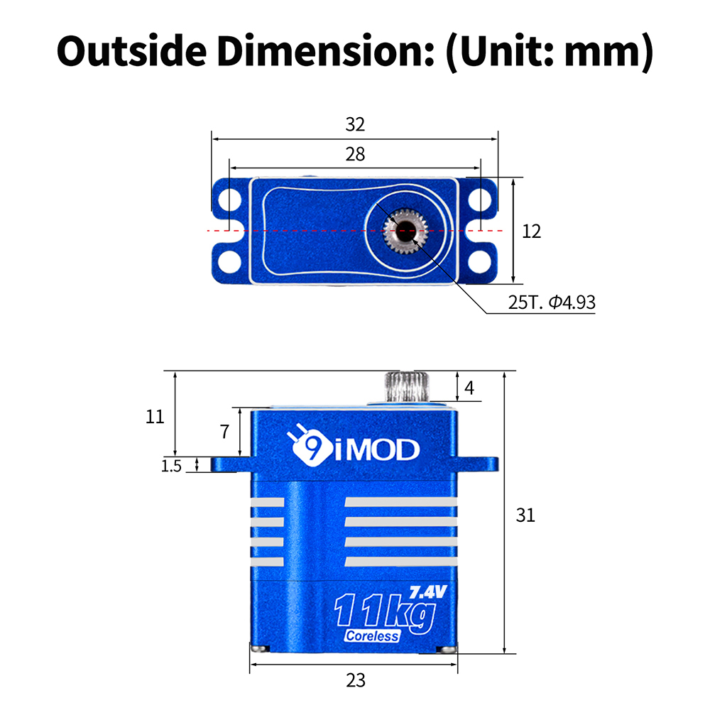 9IMOD – cyfrowy mikroservo, si – Micro Servo recenzja i cena