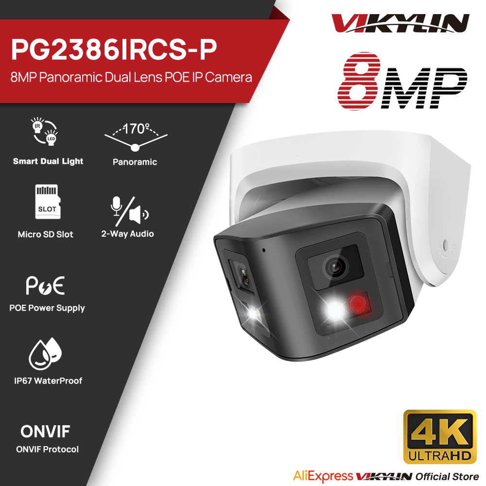 Kamera IP Vikylin 8MP Panorami – Pan Tilt Bracket recenzja i cena