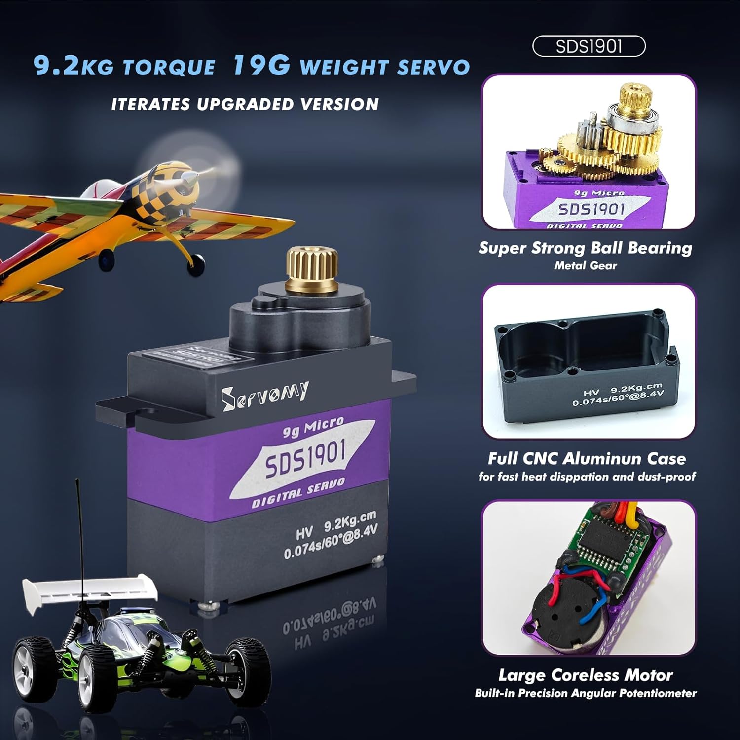 SERVOMY-SDS1901 Cyfrowe Serwo  – Arduino Robot recenzja i cena