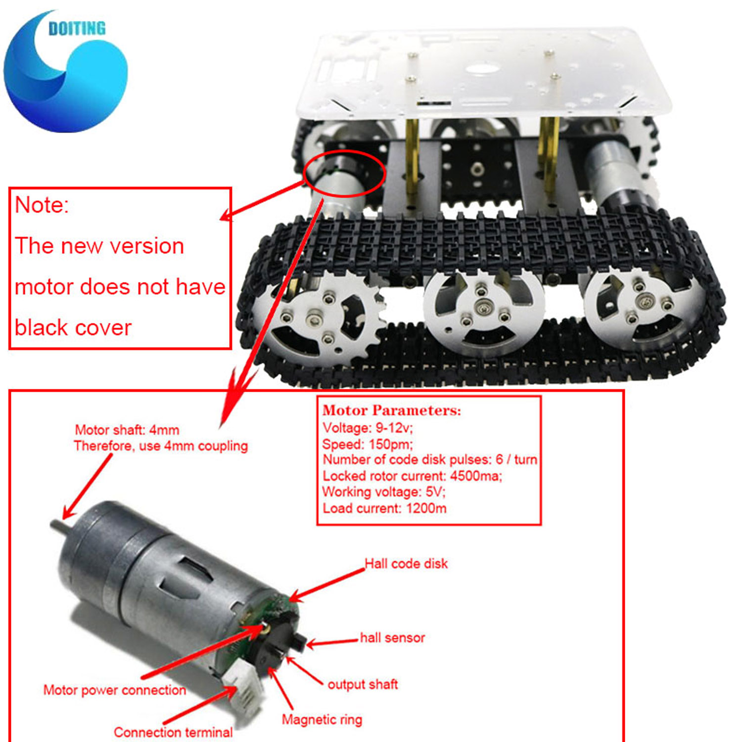 RC Metal Robot Tank Car Chassi – Tracked Robot Chassis recenzja i cena