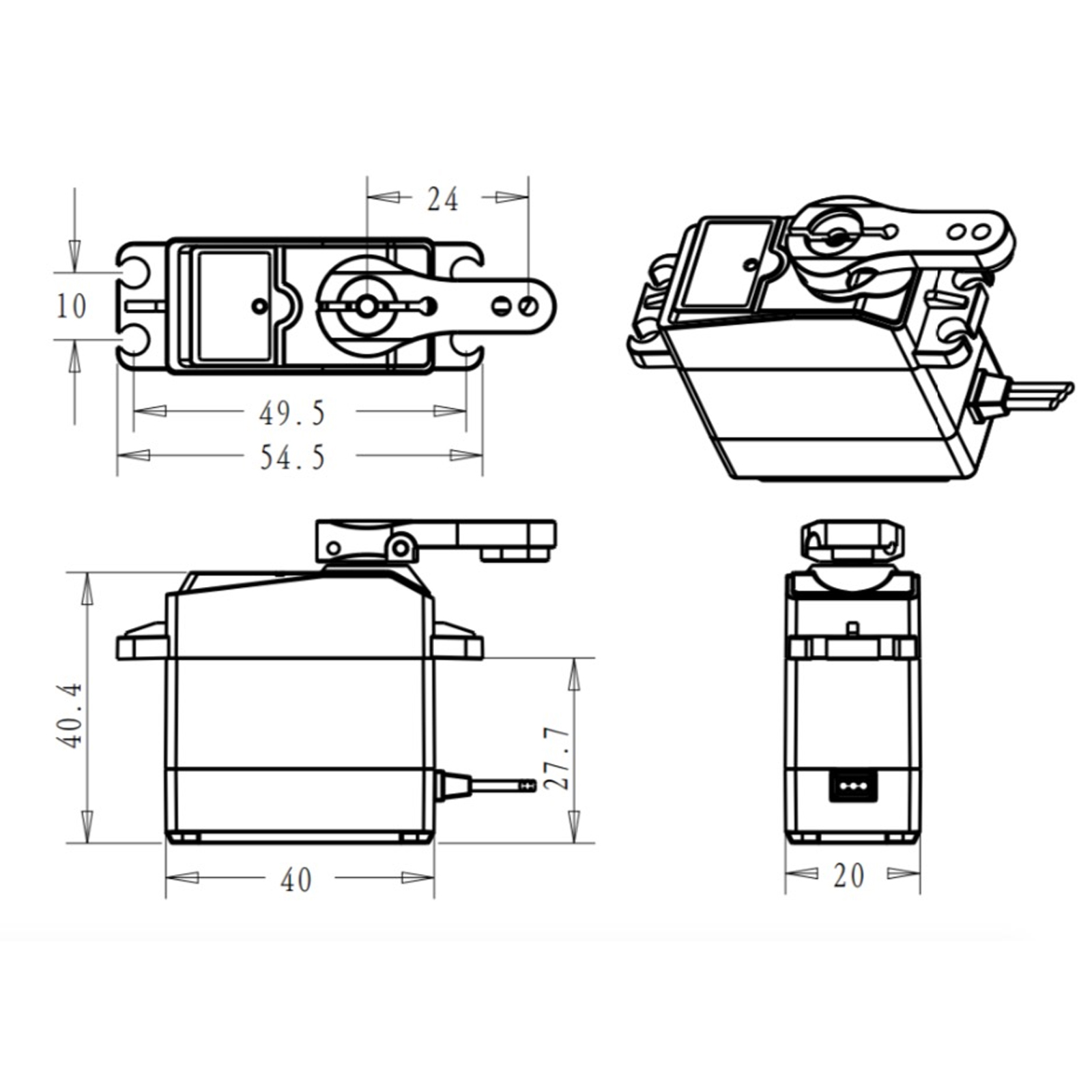 4PCS DS3225 25Kg RC Digital Se – Robot Arm Metal recenzja i cena