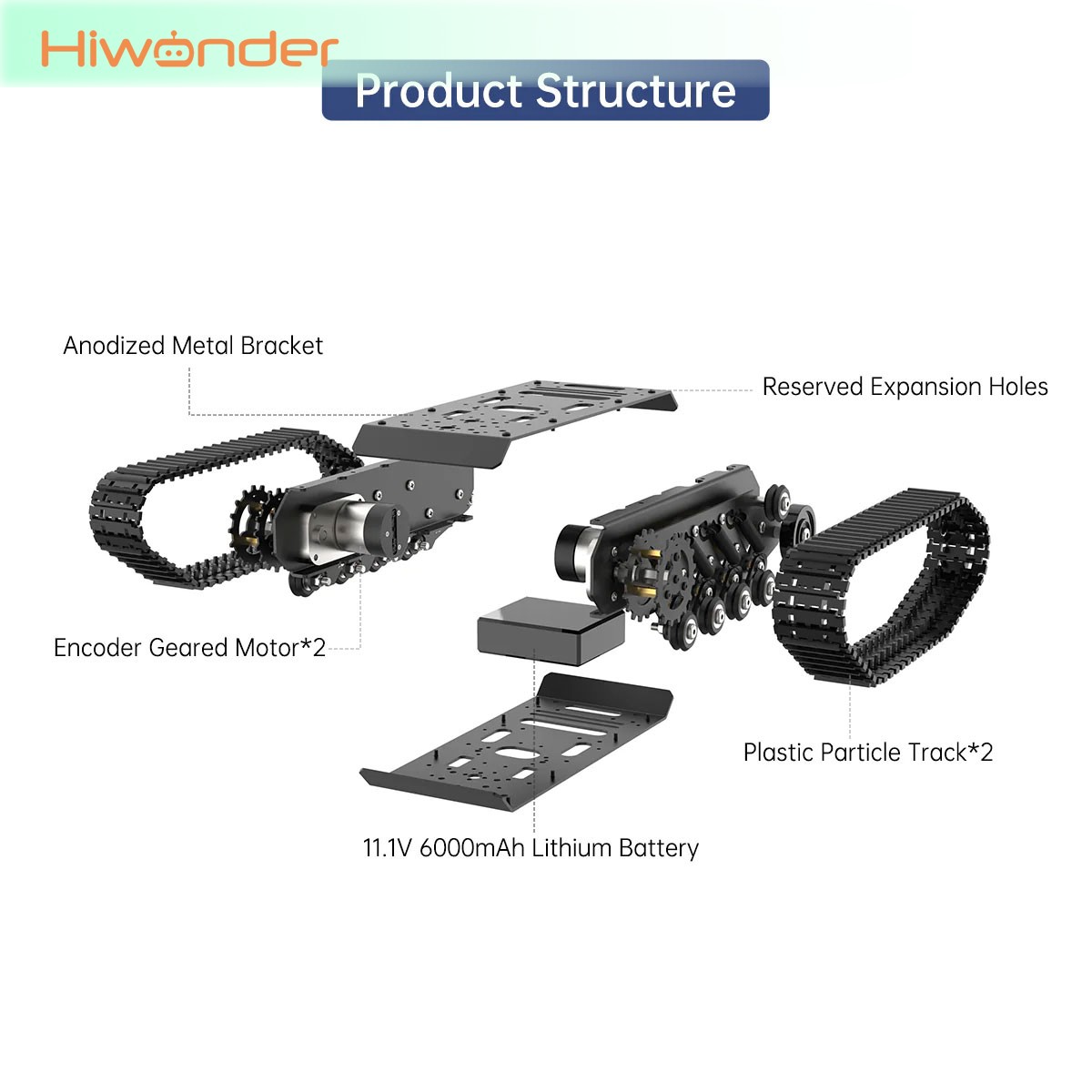 Podwozie robota gąsienicowego  – Tracked Robot Chassis recenzja i cena